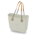 alça de ombro bege com corrente para bolsa customizável b.uniq modelos b.super e b.smart