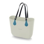 alça de ombro preta e azul com anel de metal para bolsa customizável b.uniq modelos b.super e b.smart