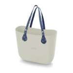 alça de ombro jeans destroyed com anel de metal para bolsa customizável b.uniq modelos b.super e b.smart