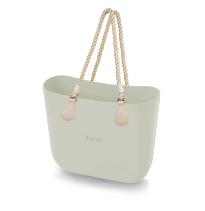 alça de ombro de corda branca com anel de metal para bolsa customizável b.uniq modelos b.super e b.smart