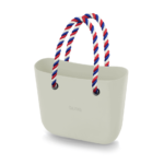 alça de ombro de corda azul, branca e vermelha para bolsa customizável b.uniq modelos b.super e b.smart