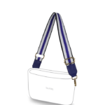 alça ajustável roxa e branca para bolsa customizável b.uniq modelo b.lovely