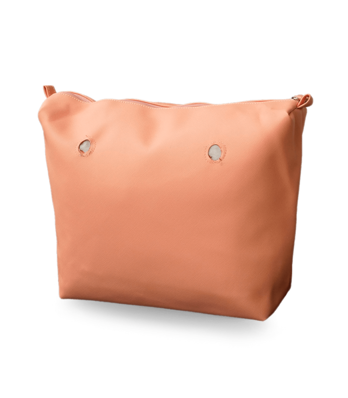 recheio para bolsa customizável b.uniq modelo b.super de corino na cor salmão