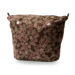 recheio para bolsa customizável b.uniq modelo b.super com estampa florida vinho e marrom