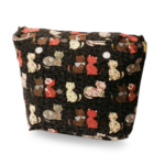 recheio para bolsa customizável b.uniq modelo b.super com fundo escuro e estampa de gatinhos nas cores bege, laranja e rosa