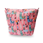 recheio para bolsa customizável b.uniq modelo b.super na cor rosa com estampa de lhamas