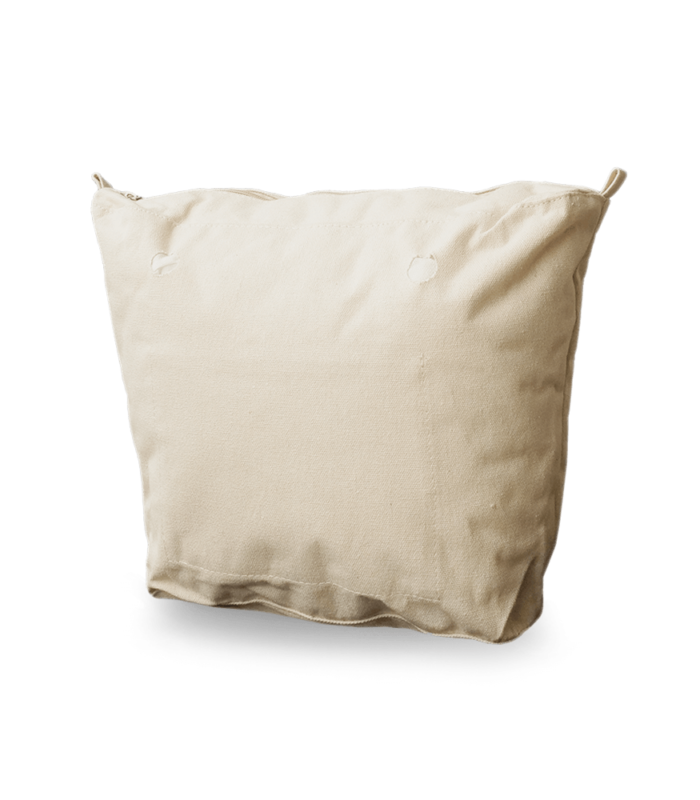 recheio para bolsa customizável b.uniq modelo b.super de lona na cor areia
