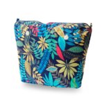 recheio para bolsa customizável b.uniq modelo b.super com estampa tropical azul