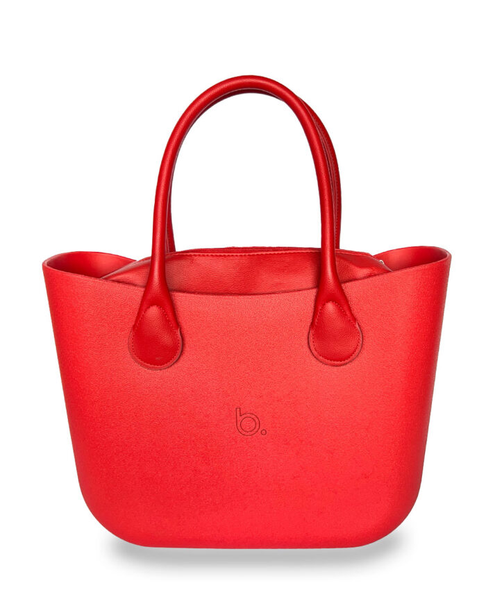 Look b.super Vermelho, Recheio Couro Ecológico e Alça Gota Vermelha - Image 1