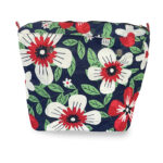 Recheio b.super Azul Marinho Flores Branca e Vermelha