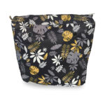 Recheio b.super Preto com Folhas Dourado e Cinza