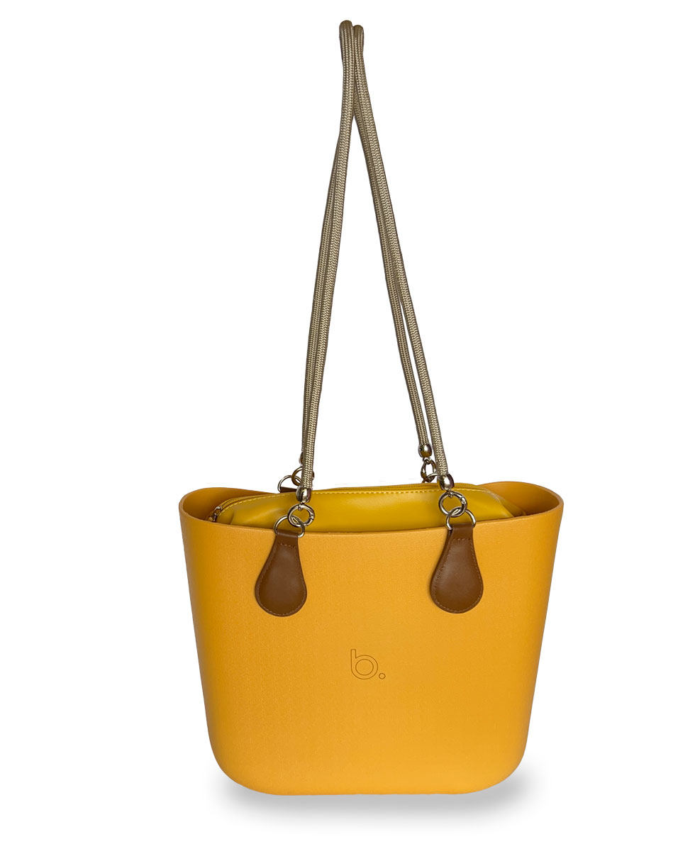 Look b.smart Amarelo Mostarda e Alça Mochila - Imagem 3