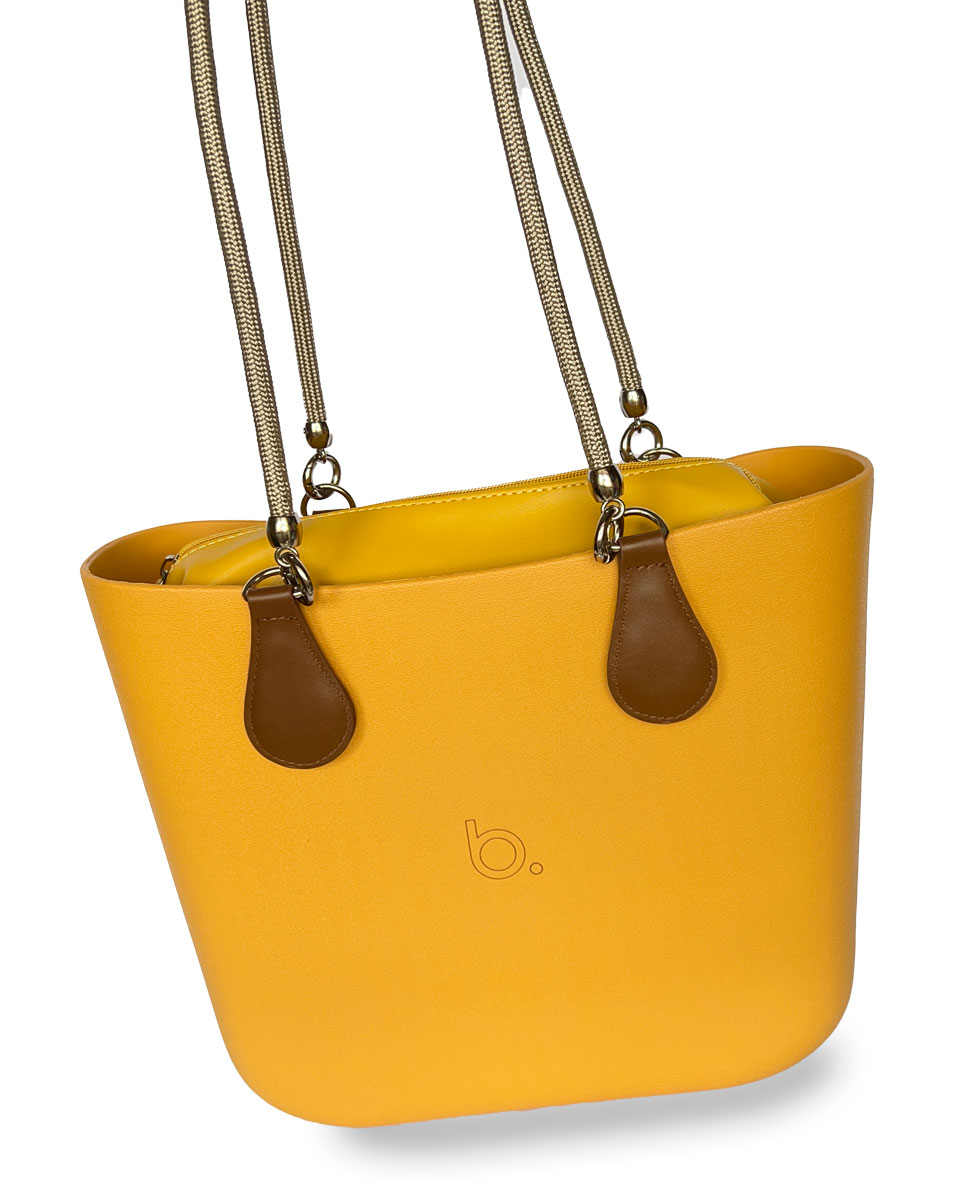 Look b.smart Amarelo Mostarda e Alça Mochila - Imagem 5