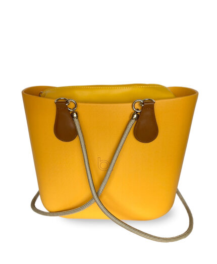 Look b.smart Amarelo Mostarda e Alça Mochila