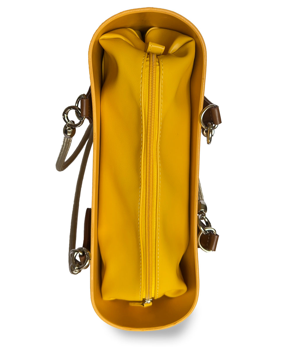 Look b.smart Amarelo Mostarda e Alça Mochila - Imagem 4