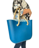 Look b.super Azul Jeans, Poá Azul Branco e Corda Crua - Imagem 2