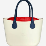 Look b.super Branco, Vermelho e Gota Jeans