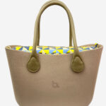 Look b.super Cáqui, Geométrico Amarelo e Gota Cáqui