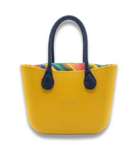 PROMO b.super amarela com jeans e listras