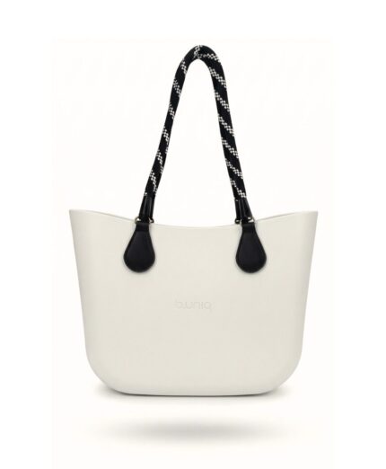 PROMO b.super branca anel metal e corca preta e branca