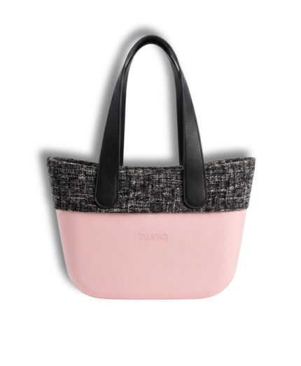 LOOK b.super rosa blush com pala linho preta