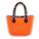 PROMO b.super laranja com flores marrom